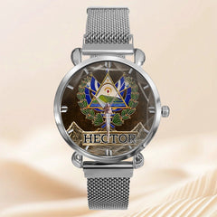 Proud El Salvador Customized Watch – Personalized Name - Gift For Expats, Friends