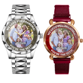 Custom Family Keepsake Watch – Personalized Photo Dial Timepiece