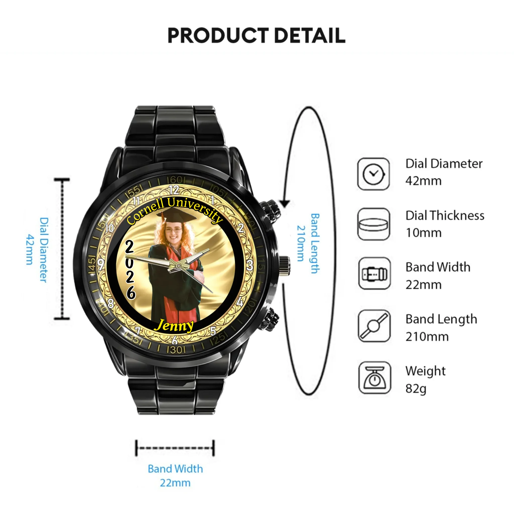 Personalized graduation watches! Upload your graduation photos. The perfect personalized present for graduates
